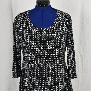 Chaus New York Abstract Tunic LG